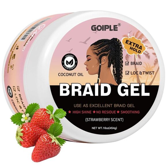 16oz Big Capacity Braid Gel Good for Twist, Locs, Braids, Edge No Flake Extra Ho - Picture 1 of 8